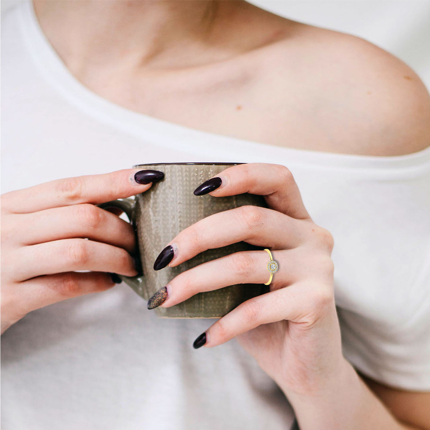 Halo Diamond Engagement Ring