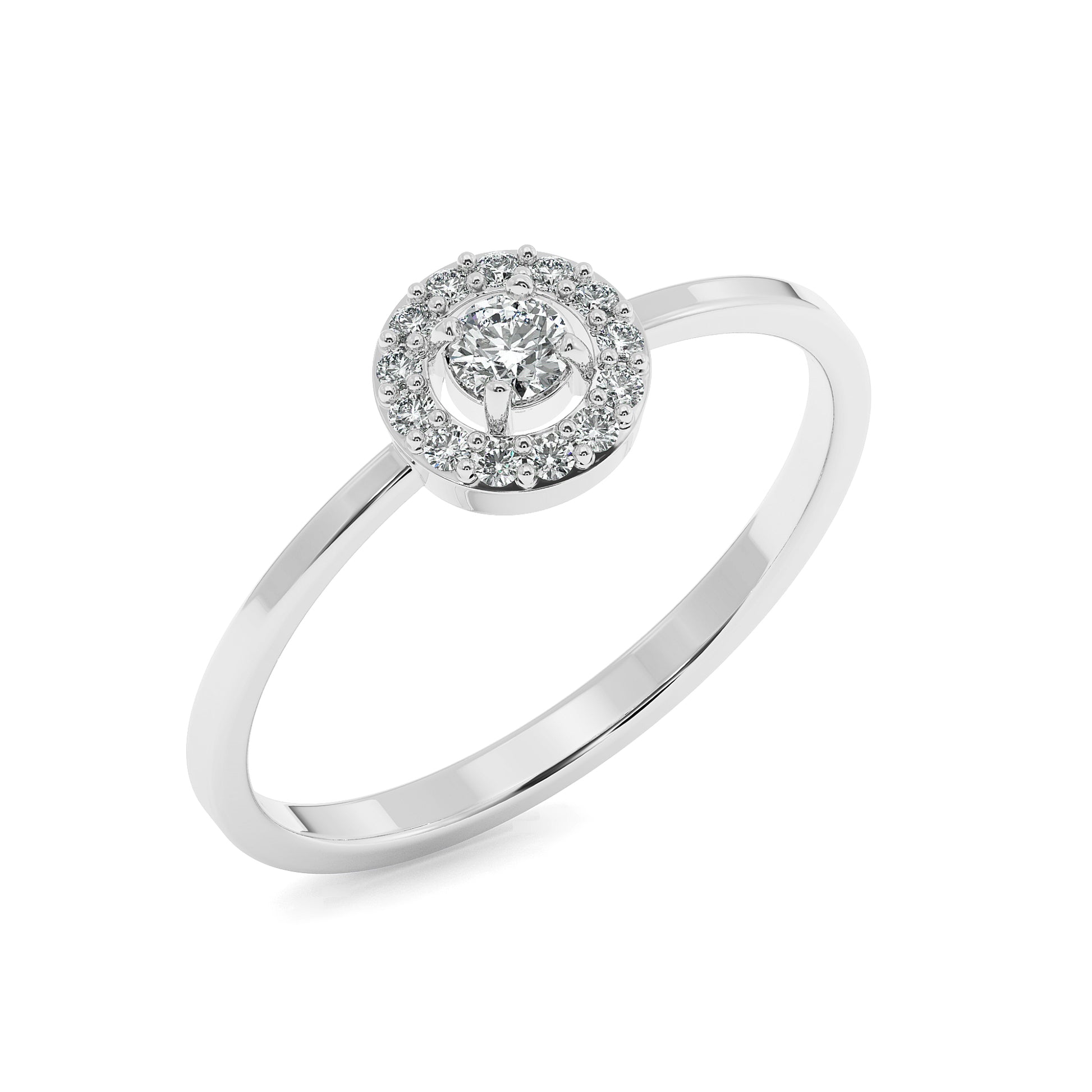 Halo Diamond Engagement Ring