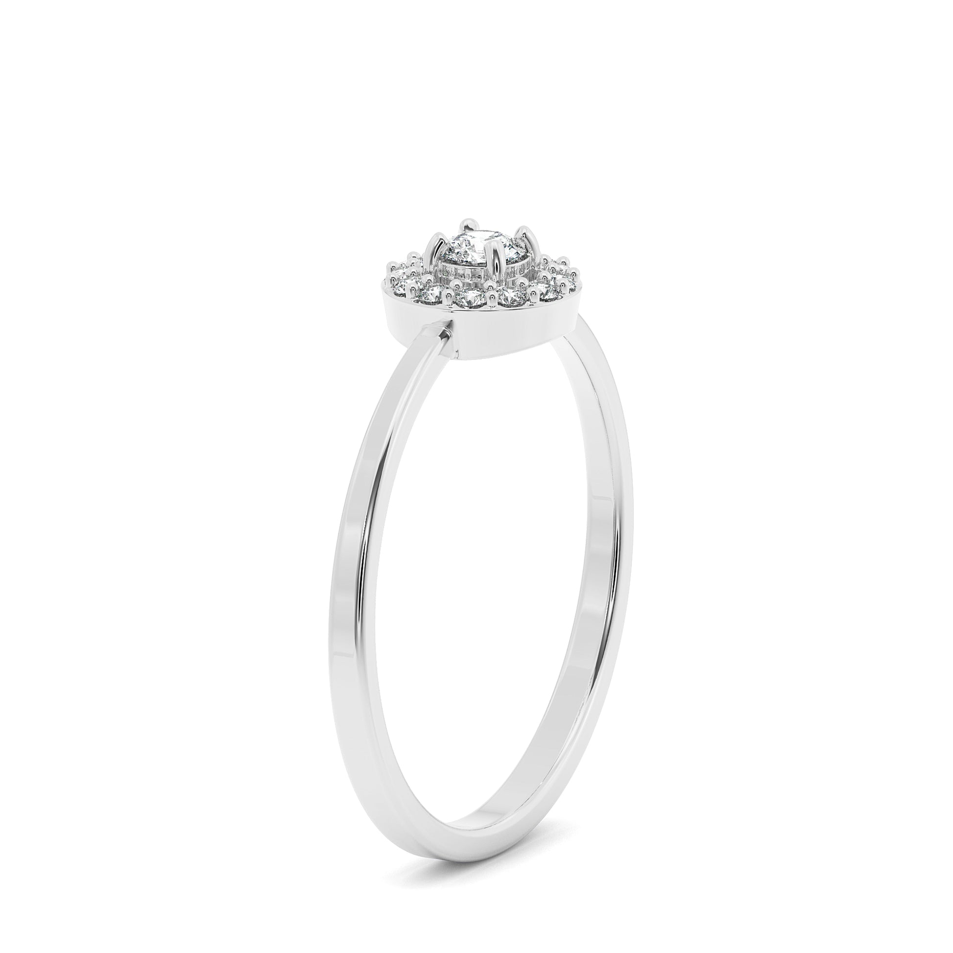 Halo Diamond Engagement Ring