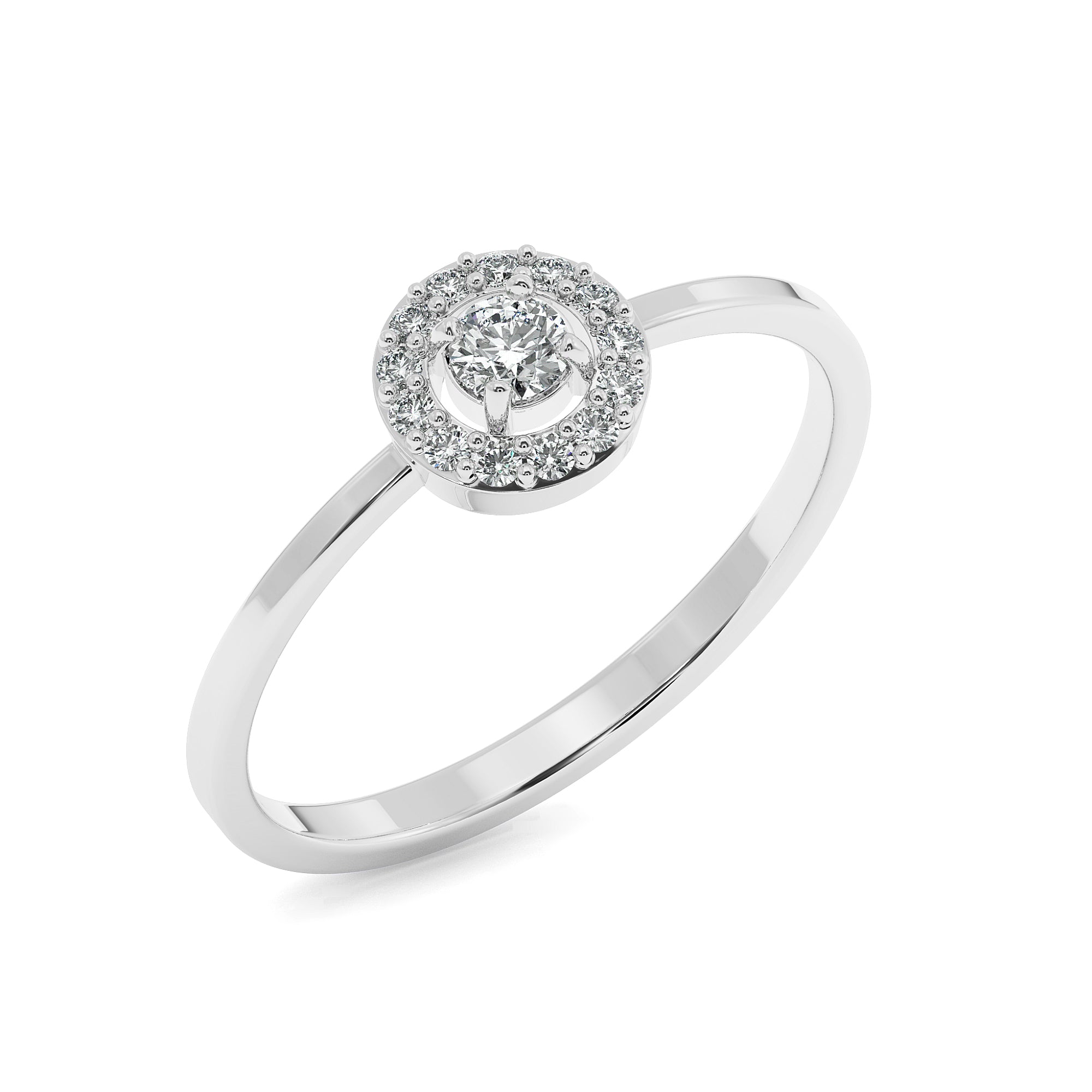 Halo Diamond Engagement Ring