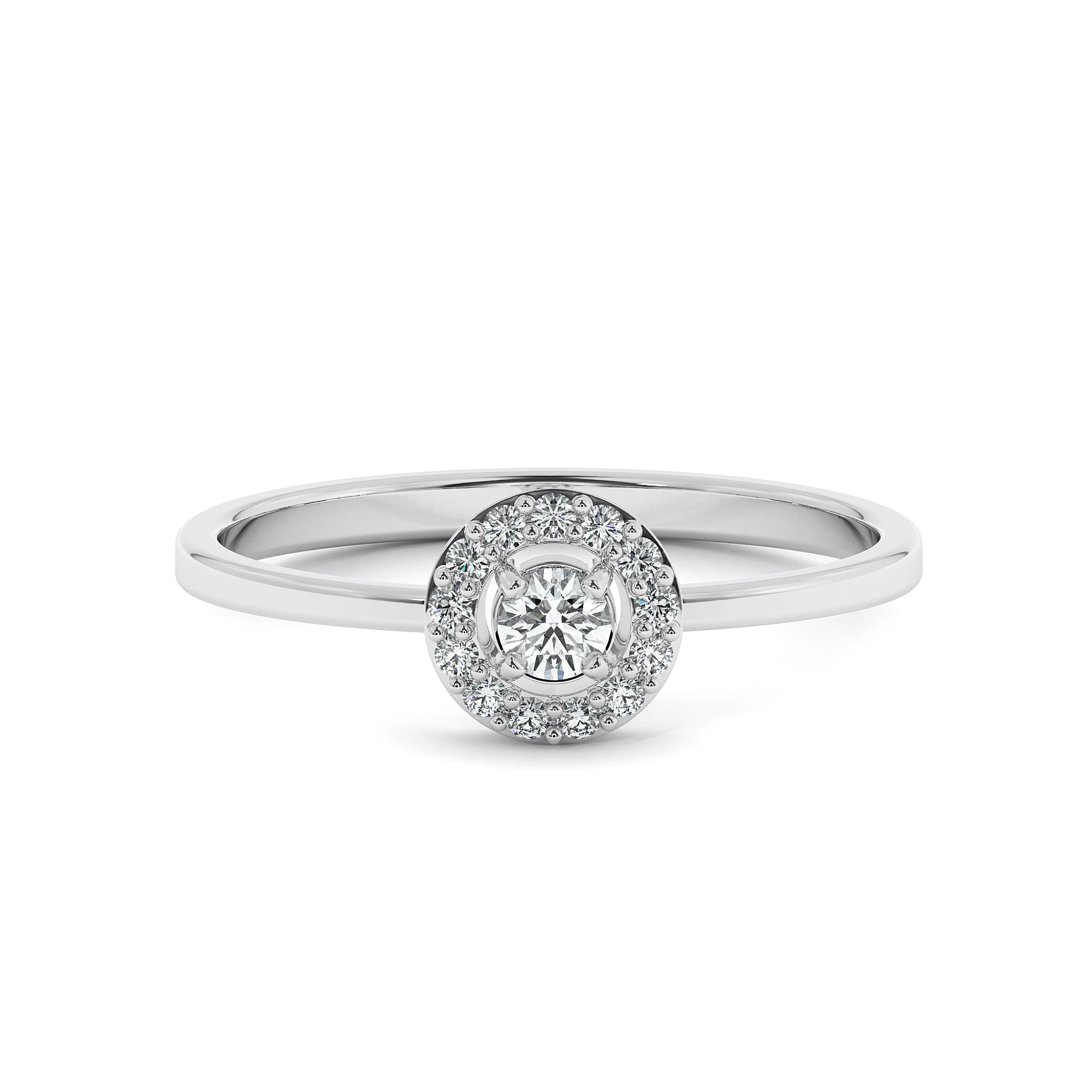 Halo Diamond Engagement Ring