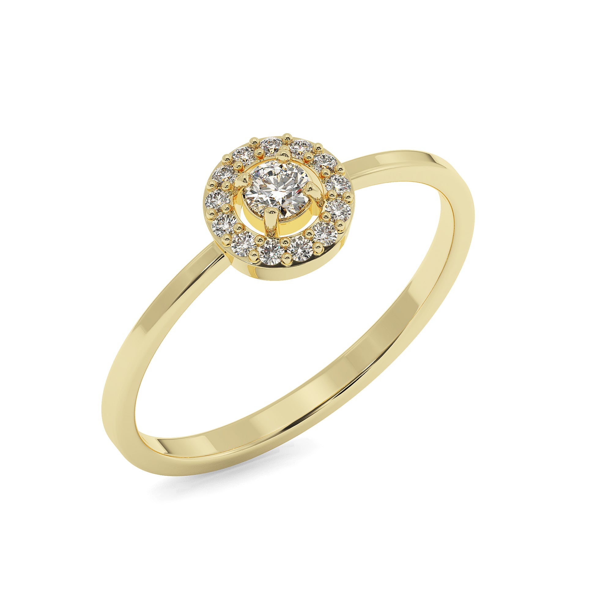Halo Diamond Engagement Ring