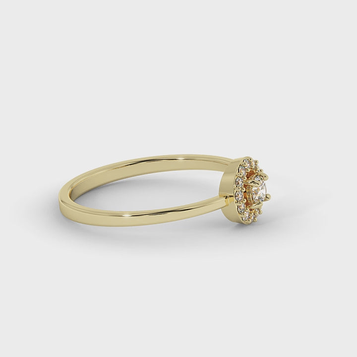 Halo Diamond Engagement Ring